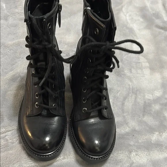 ALDO Black Leather Ankle Boots - Picture 4 of 9